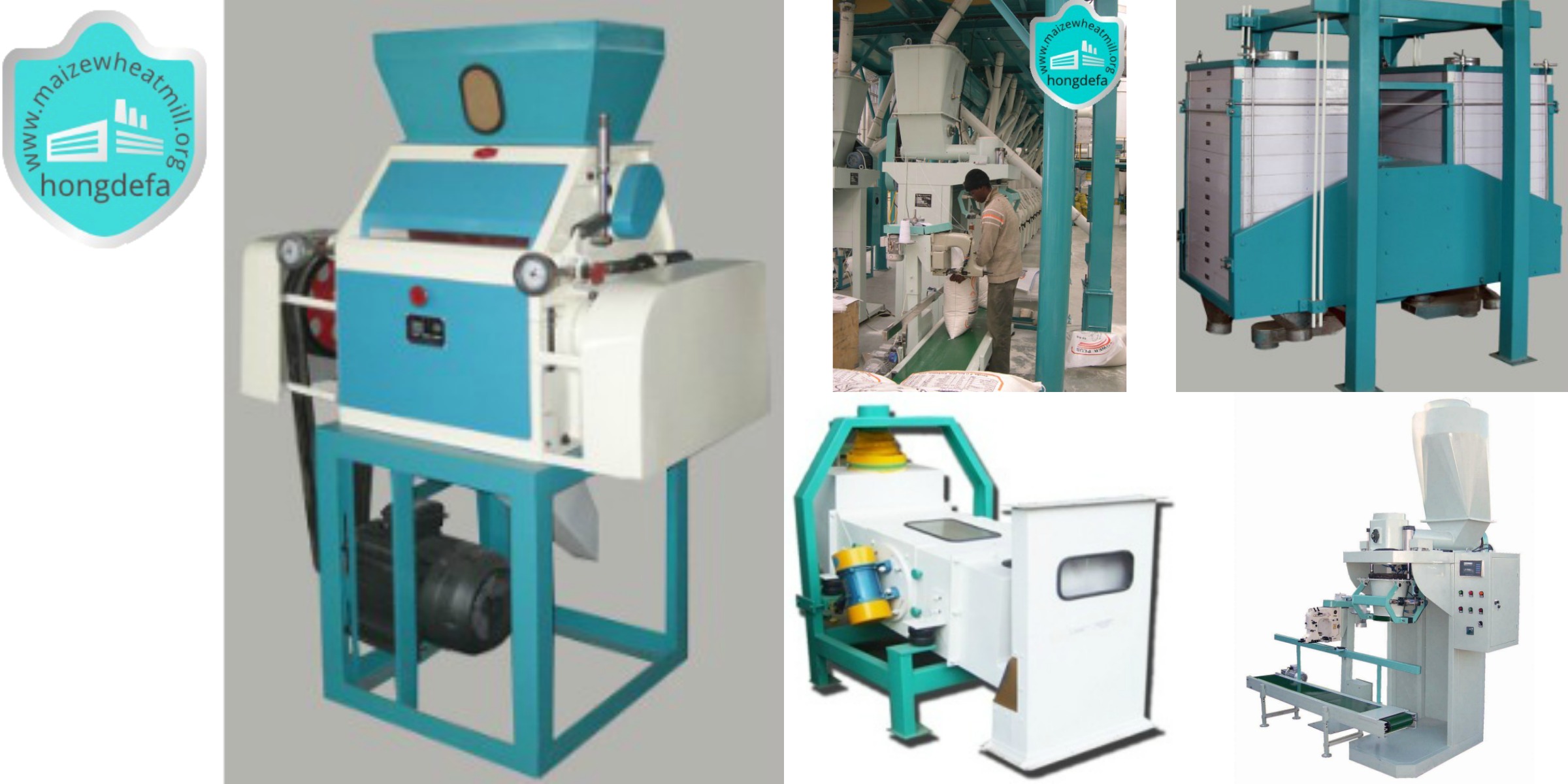 (roller mill,auto-packing machine,maize cleaner and sifter)
