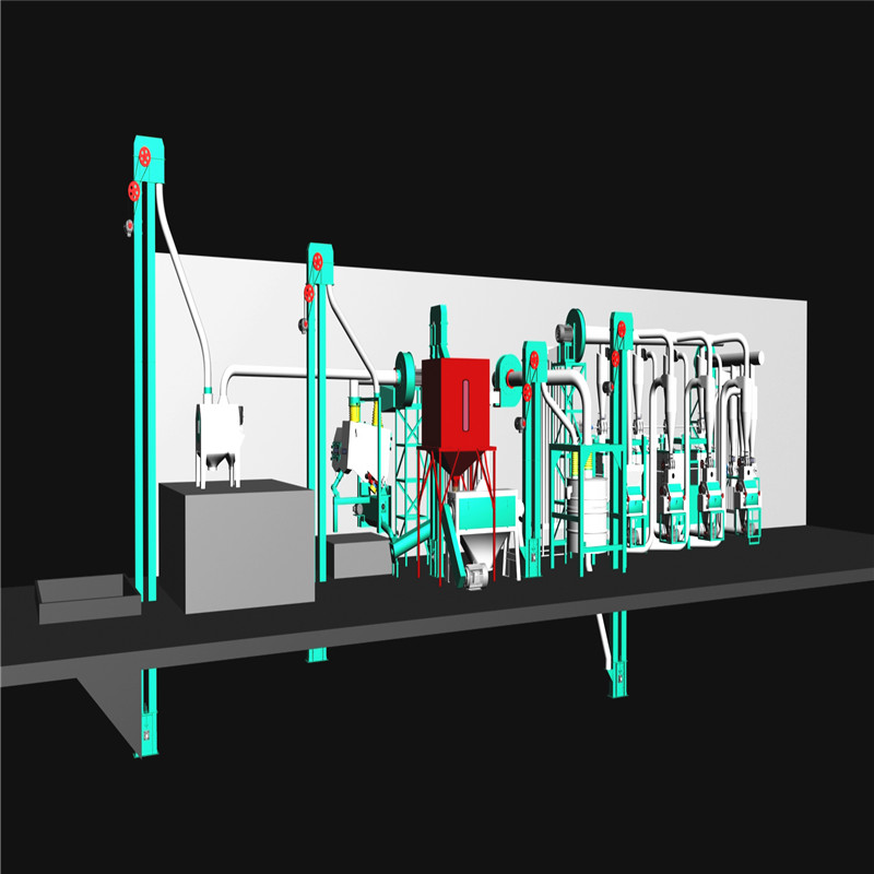 3D image of the 30T/24hr maize hammer milling machine