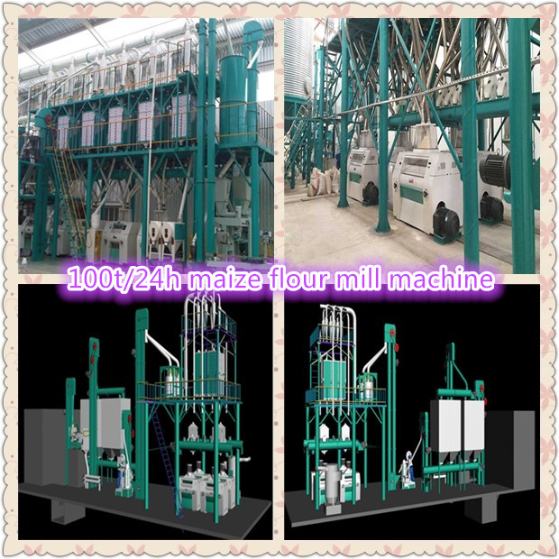 100t/24h maize flour mill machine